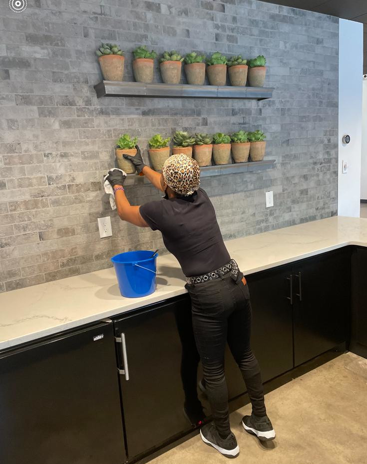 Wall cleaning and detail work